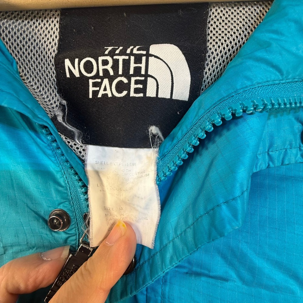 Vintage The North Face 90's Mountain Jacket Teal Purple Colorblock Mens Medium - Picture 3 of 4